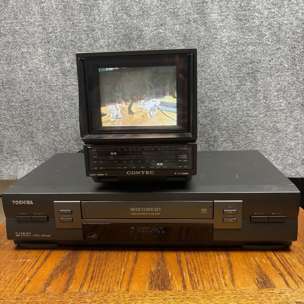 TOSHIBA W-603 VHS VCR Player *No Remote* Works Great Vintage